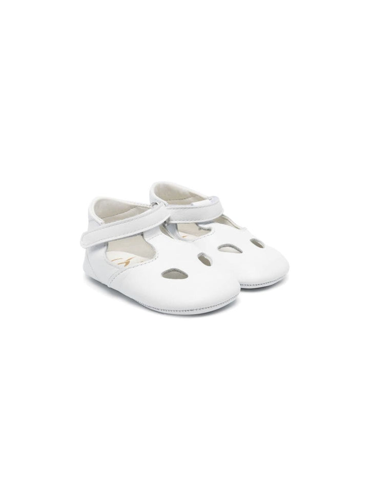chaussures nouveau-né unisexes blanches