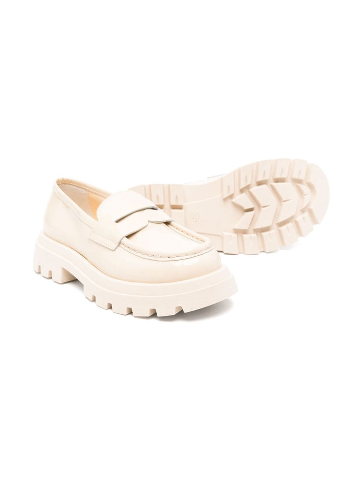 Mocassins fille beiges