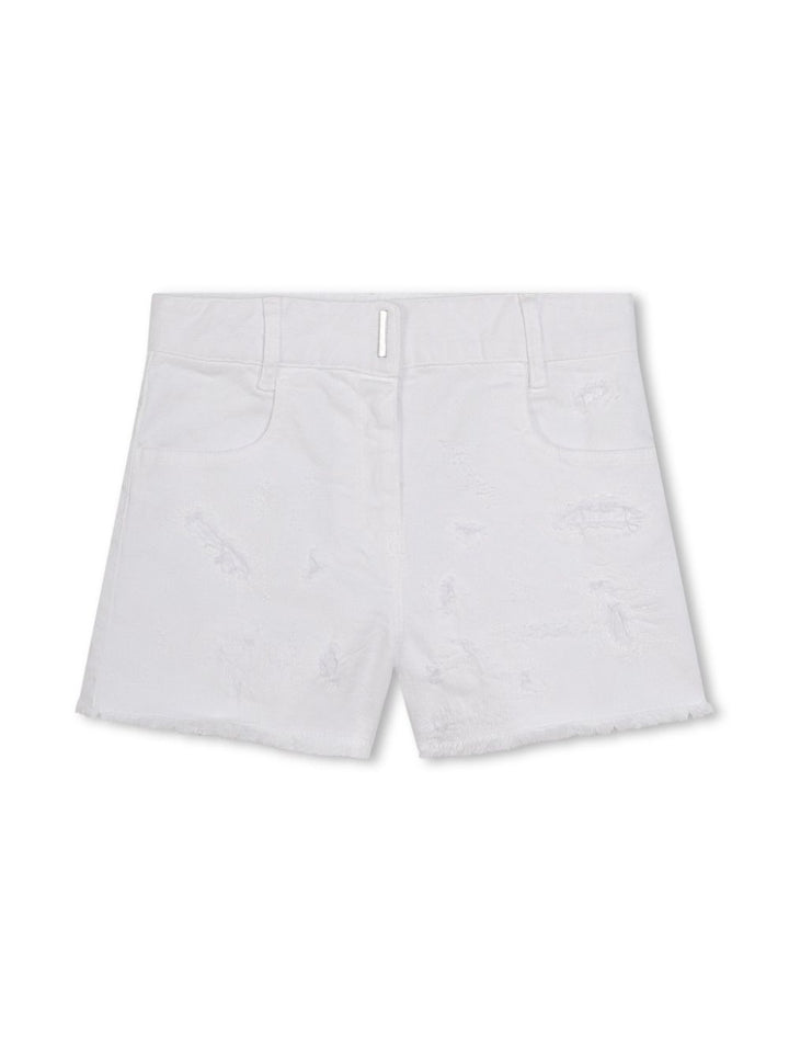 Shorts bambina bianco