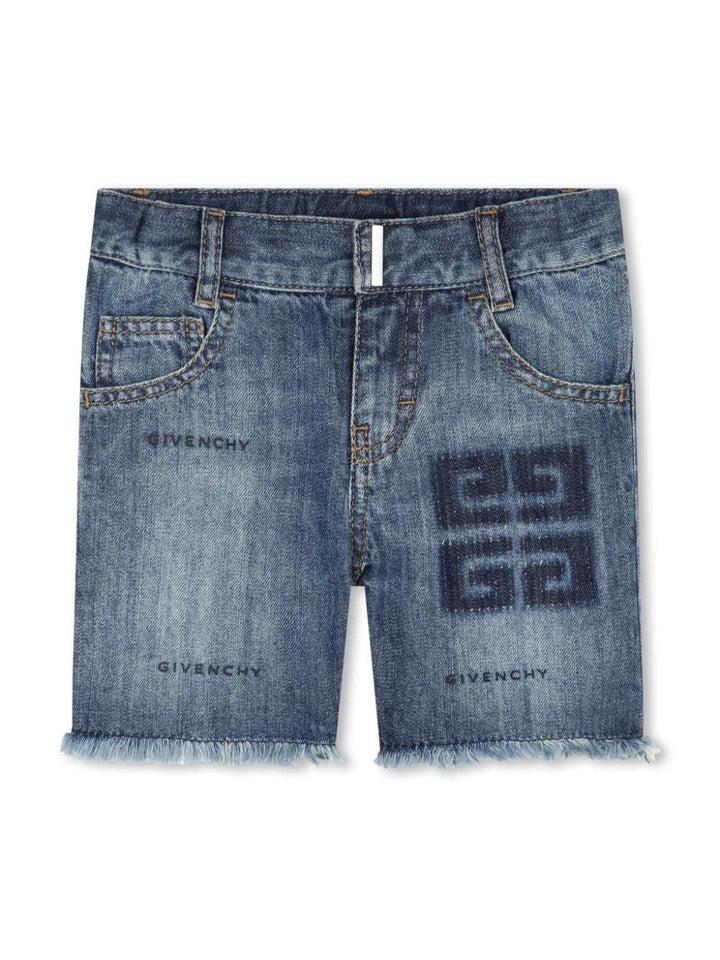 Shorts blu denim neonato