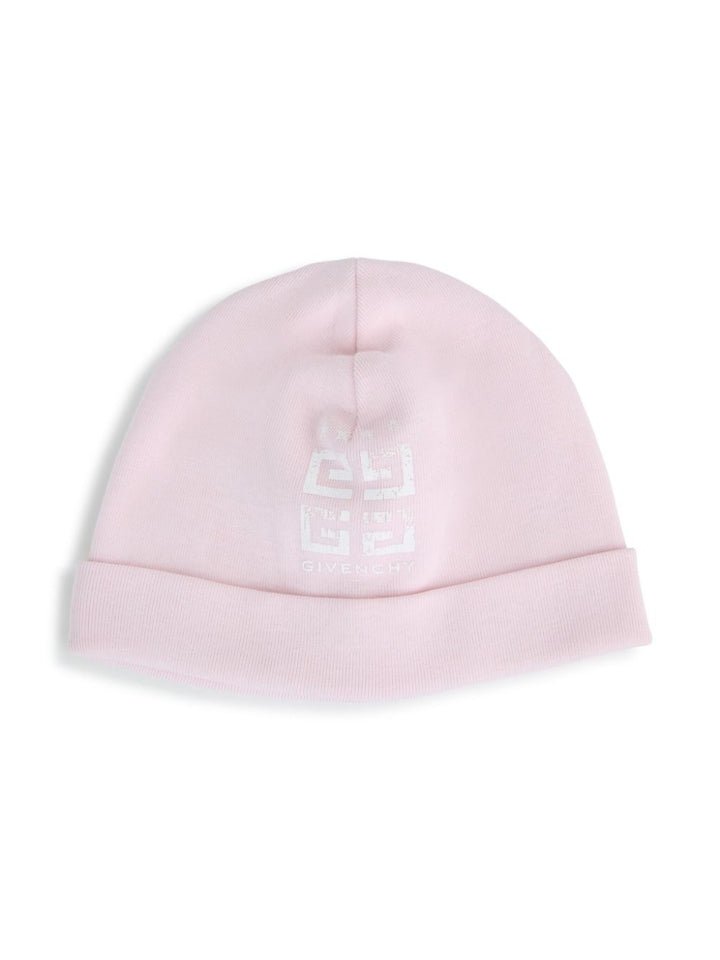 ensemble bonnet bébé fille rose