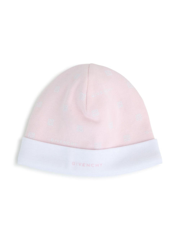 ensemble bonnet bébé fille rose