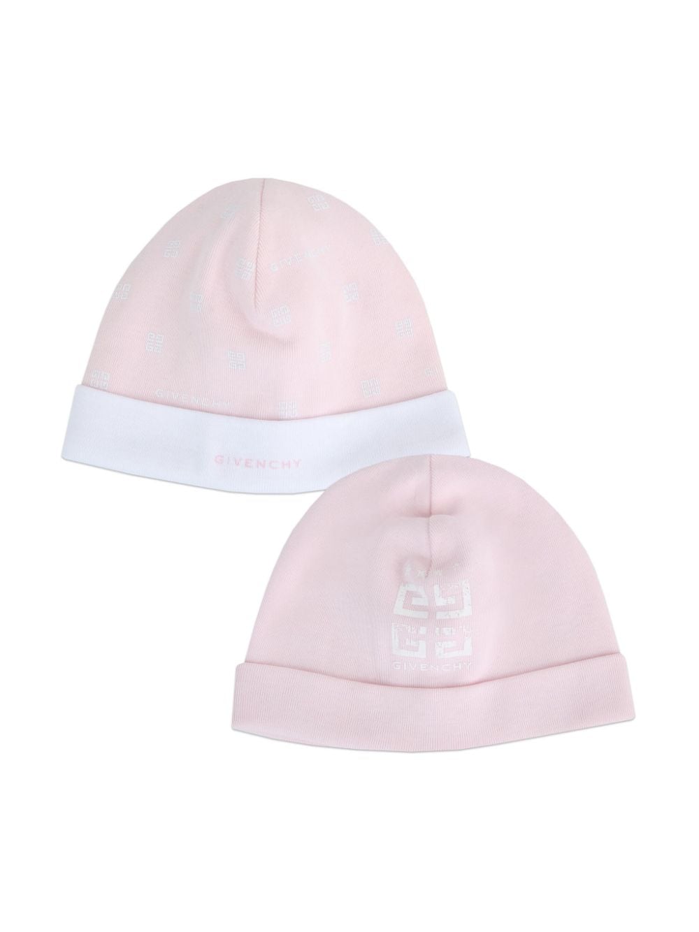 set cappelli rosa neonata