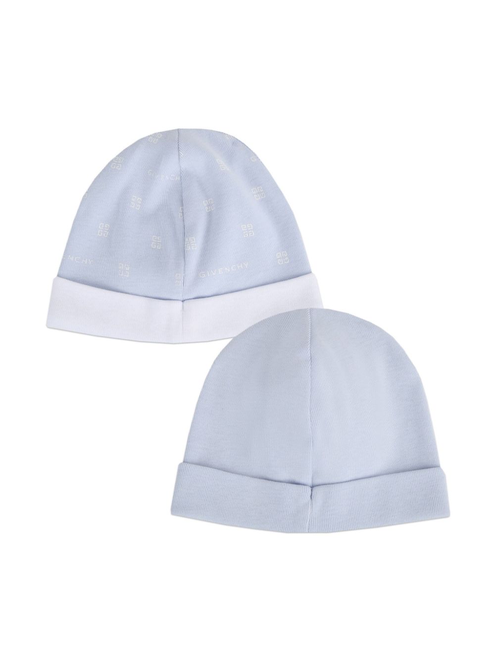 set 2 cappelli celesti neonato