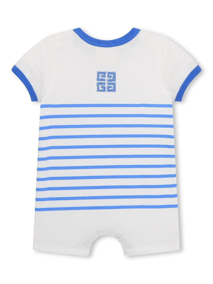 tutina corta bianco/azzurro neonato