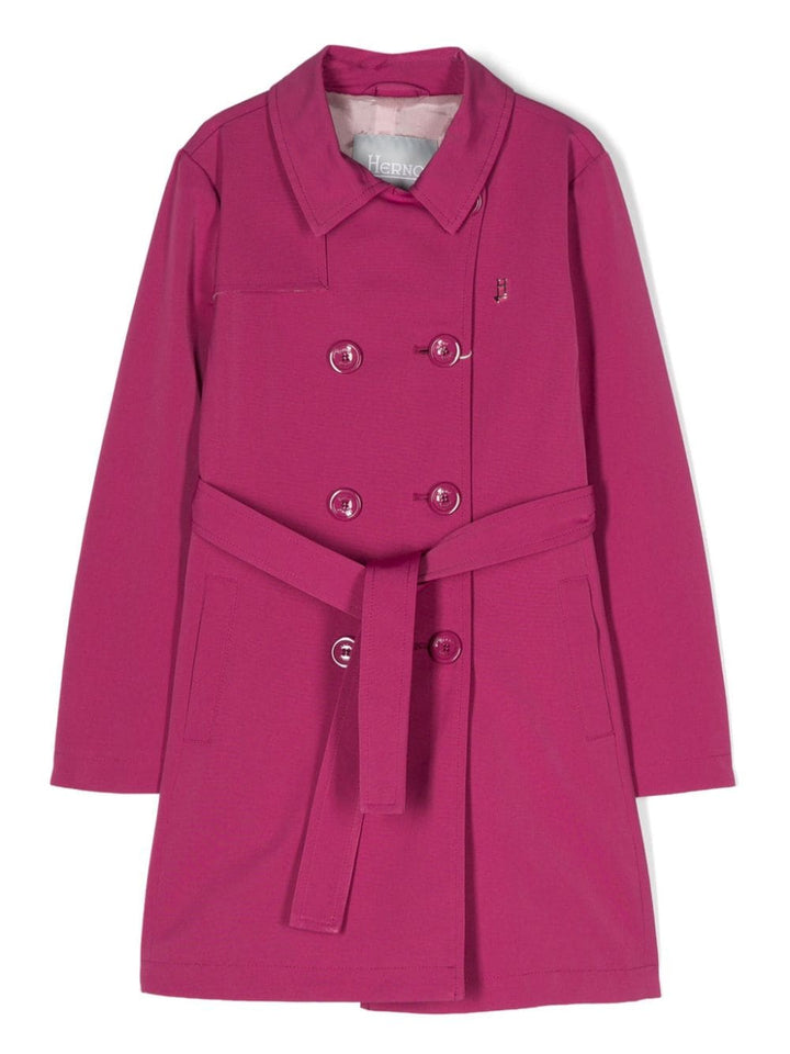 Trench fuchsia pour fille