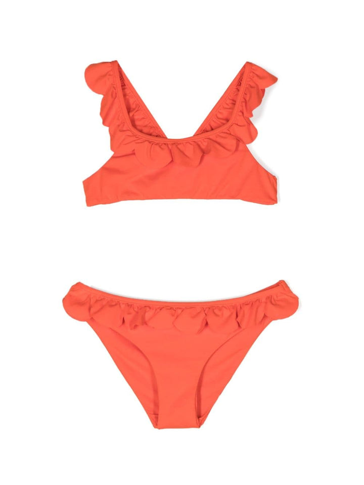 bikini orange petite fille
