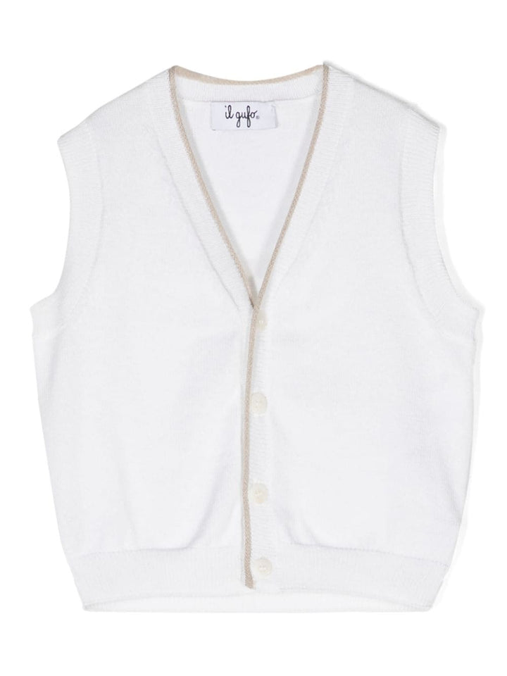 gilet bianco neonato