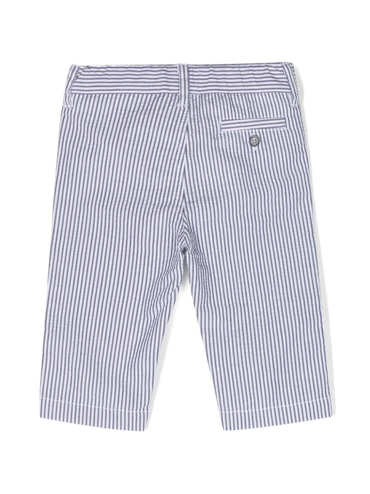 Pantalon bébé bleu/blanc