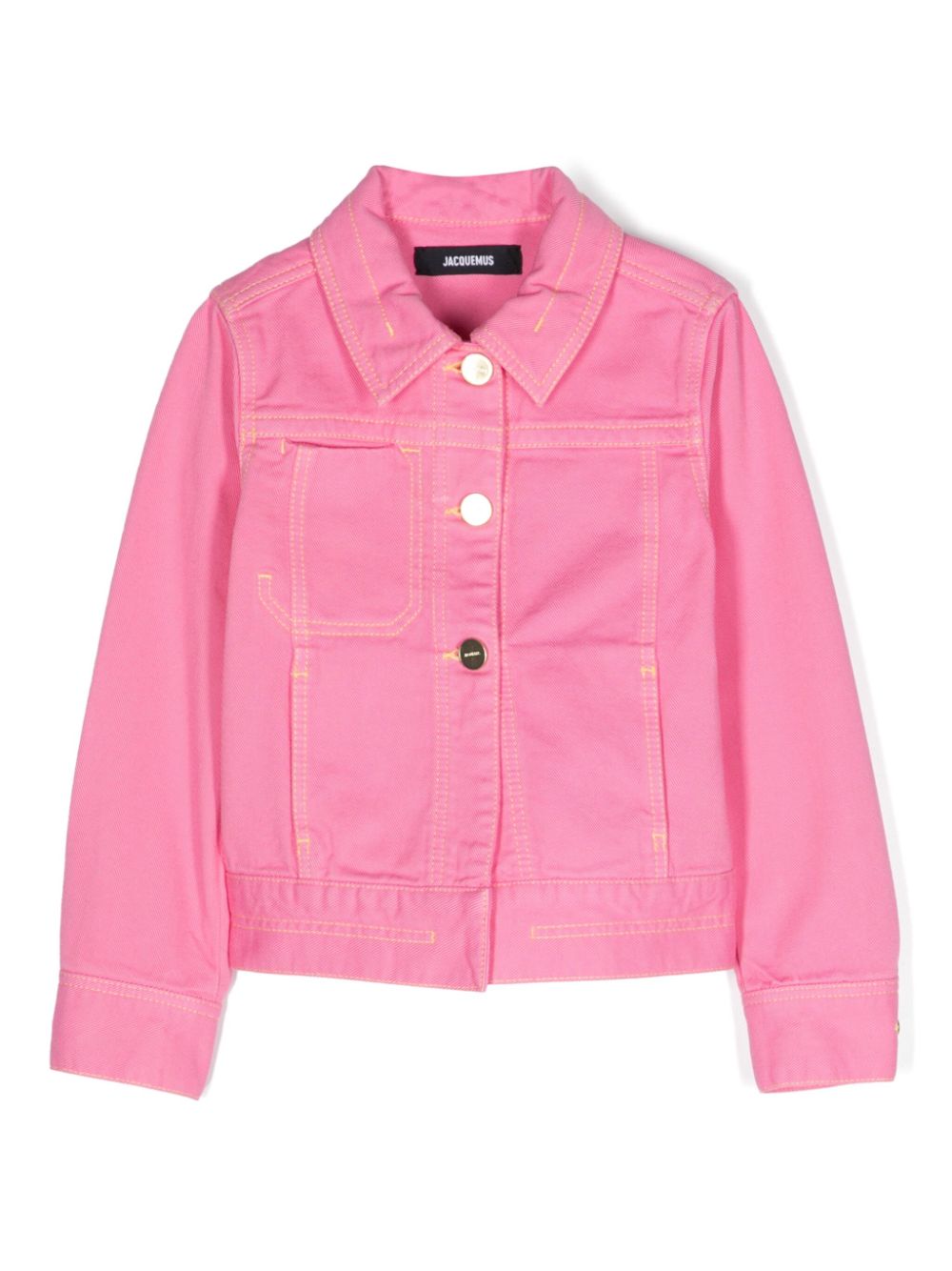 Giacca jeans rosa bambina