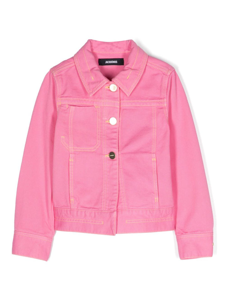 Veste en jean rose pour fille