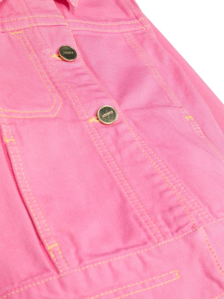 Giacca jeans rosa bambina