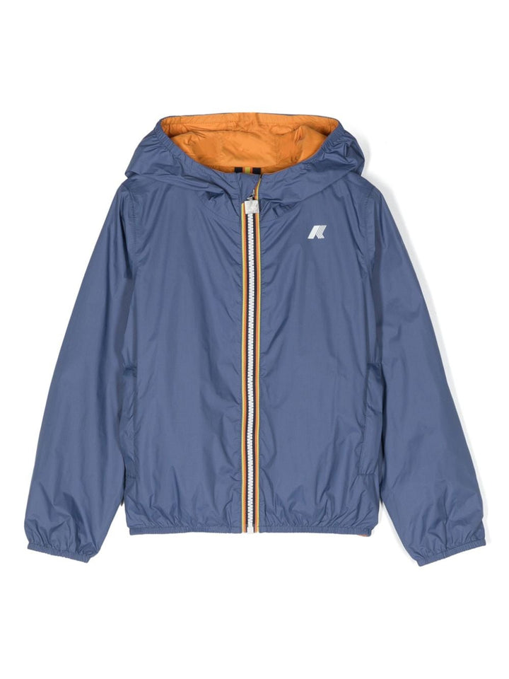 Imperméable unisexe bleu/orange