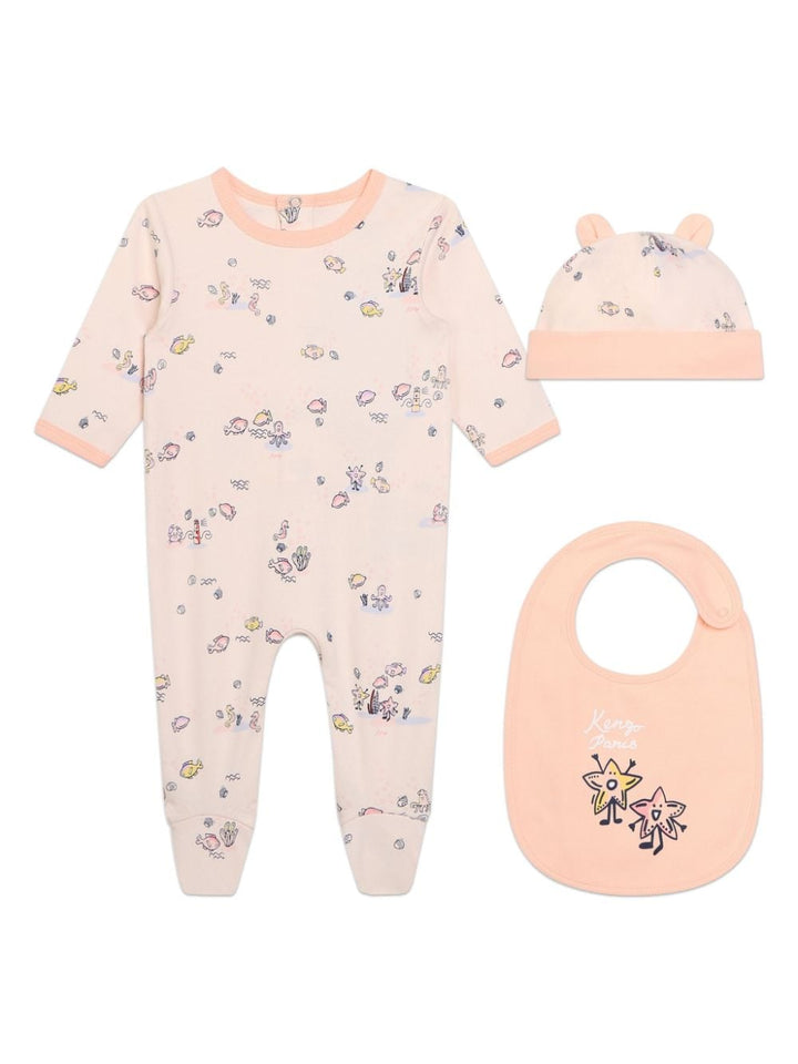 Ensemble bébé fille rose corail