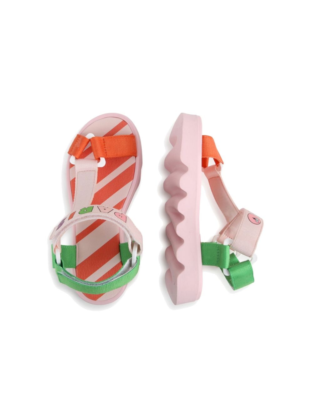 Sandali bambina rosa/verde