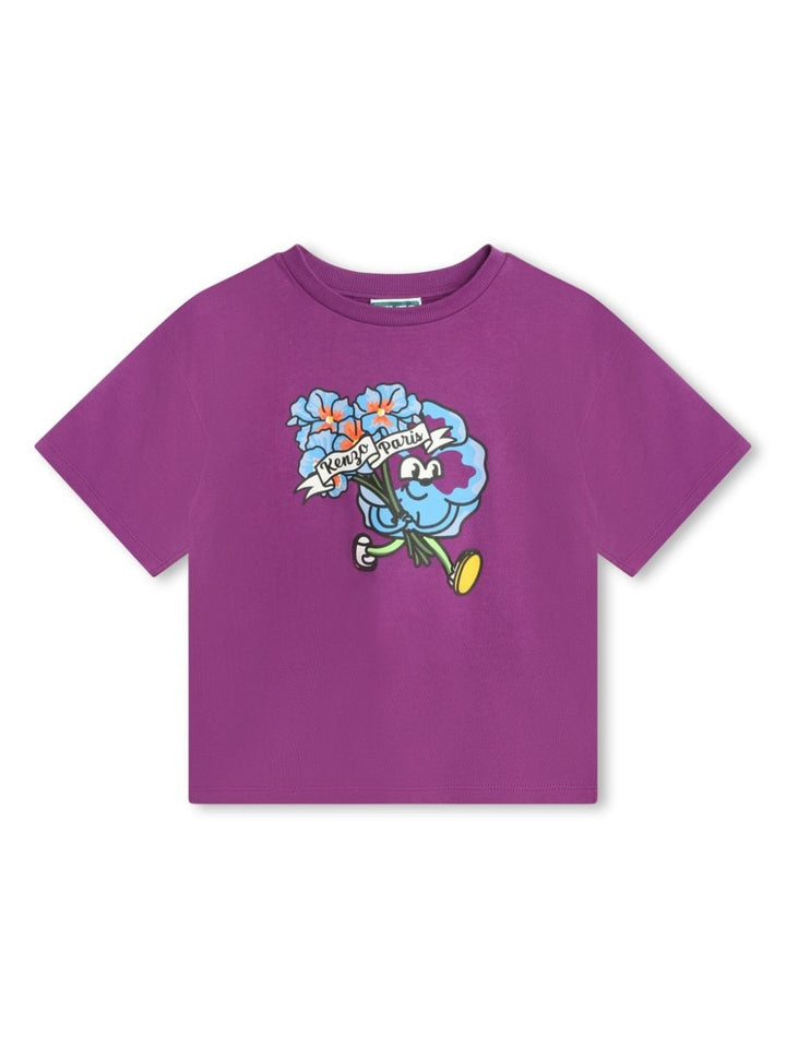 t-shirt bébé violet