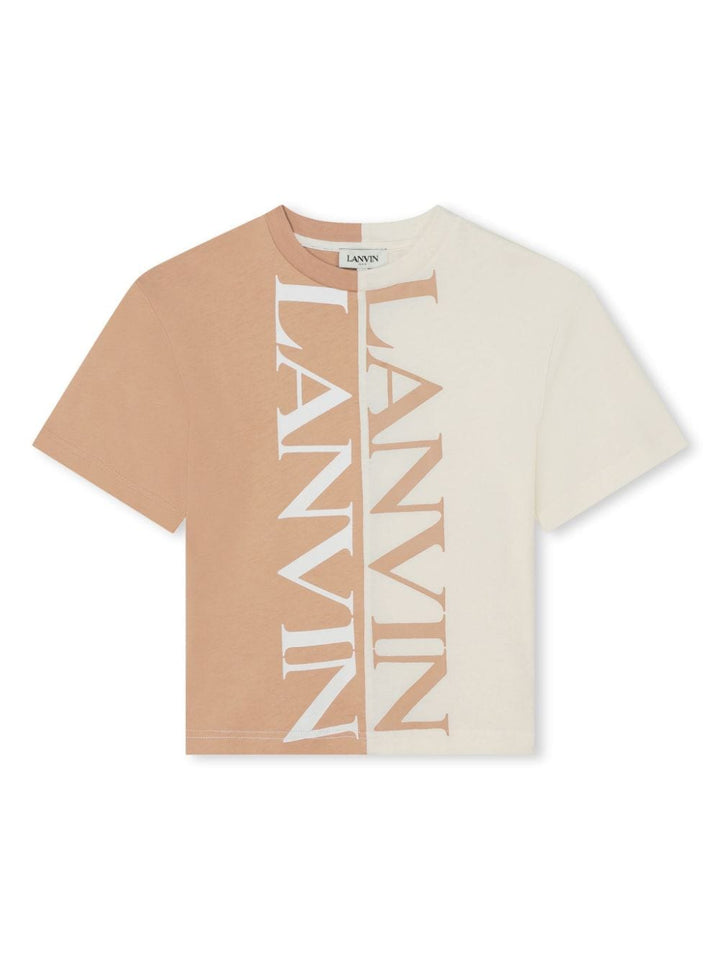 T-shirt enfant marron/beige