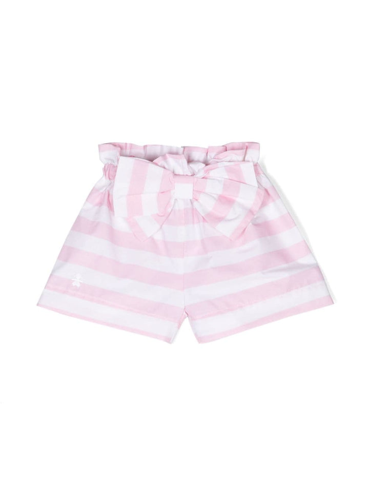 Shorts neonata rosa/bianco