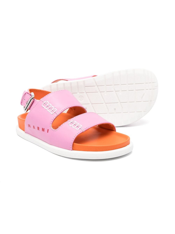 Sandales fille rose