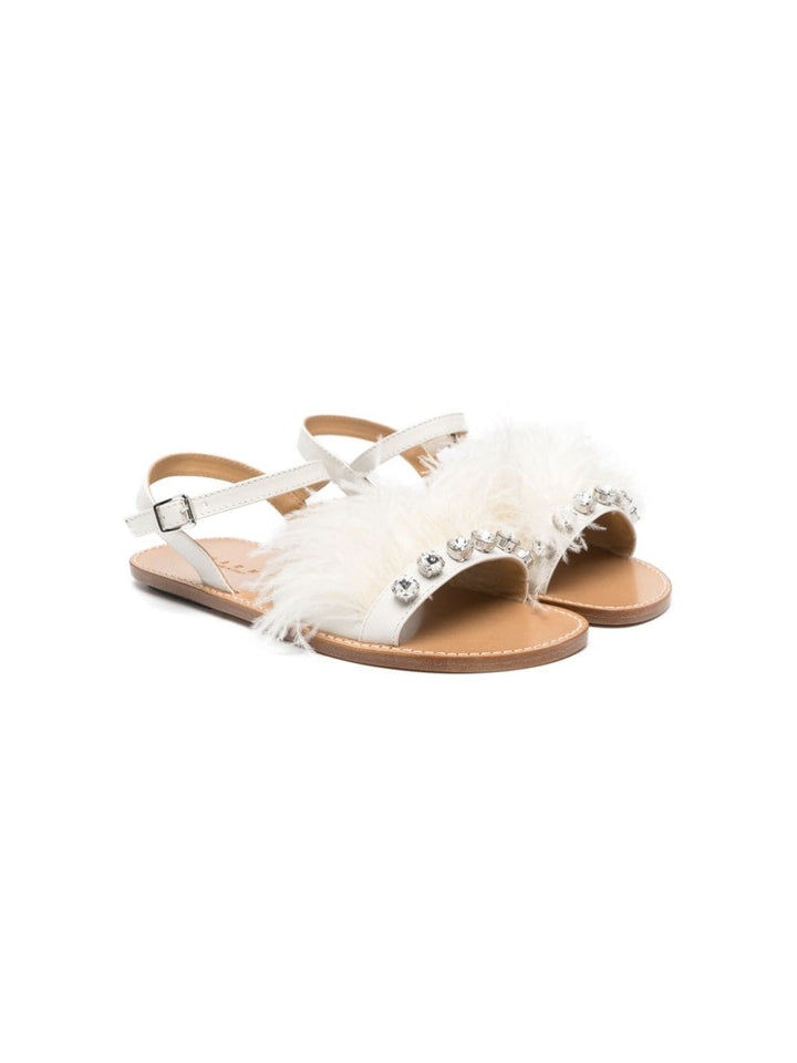 Sandales fille blanches