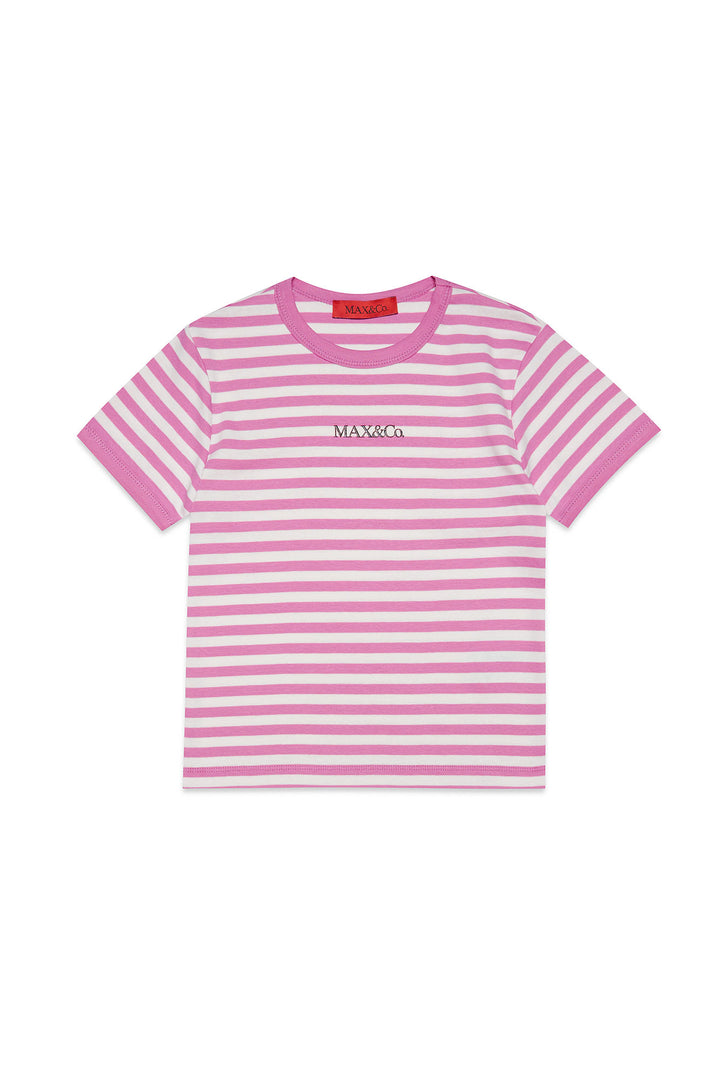 T-shirt bianca/rosa bambina