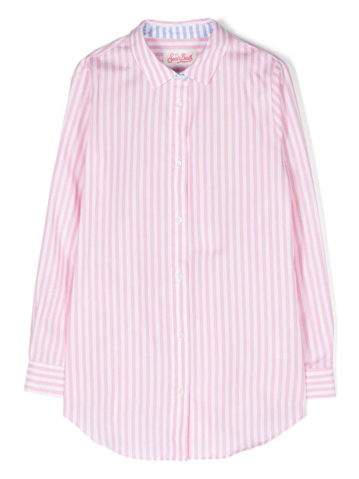chemise rayée rose pour fille