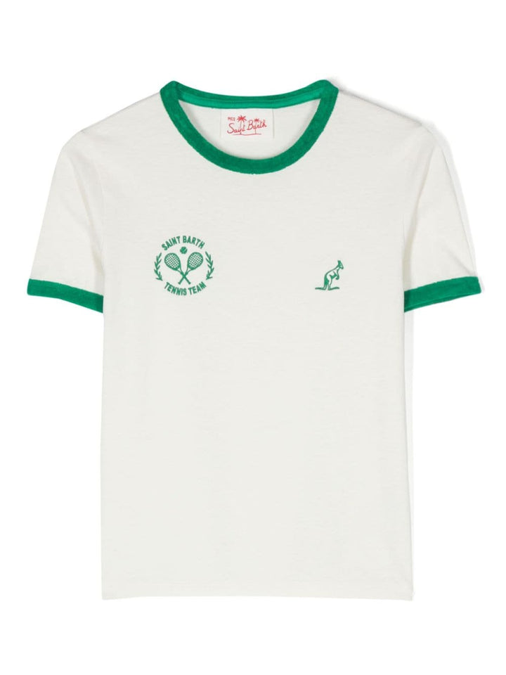 T-shirt bianca verde bambino
