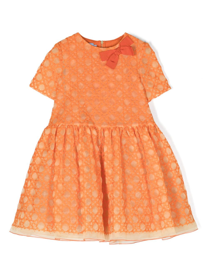 Robe petite fille orange