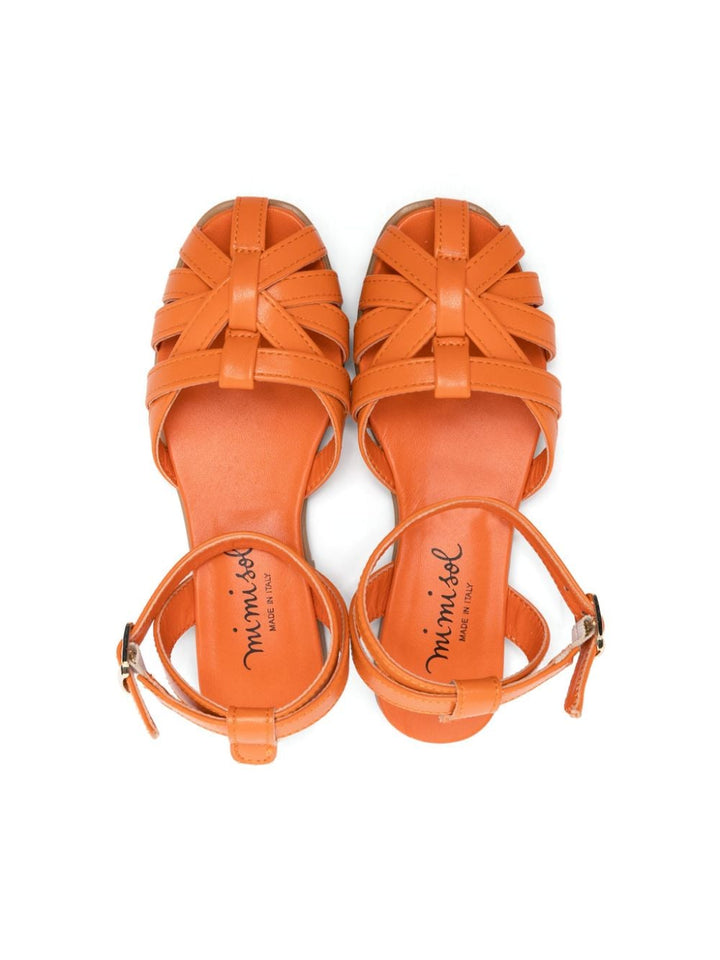 Sandales orange pour fille