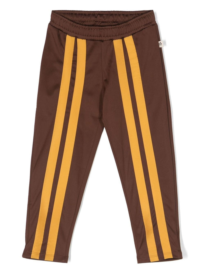 Pantalon de sport rayé Ritzratz pour enfant en marron
