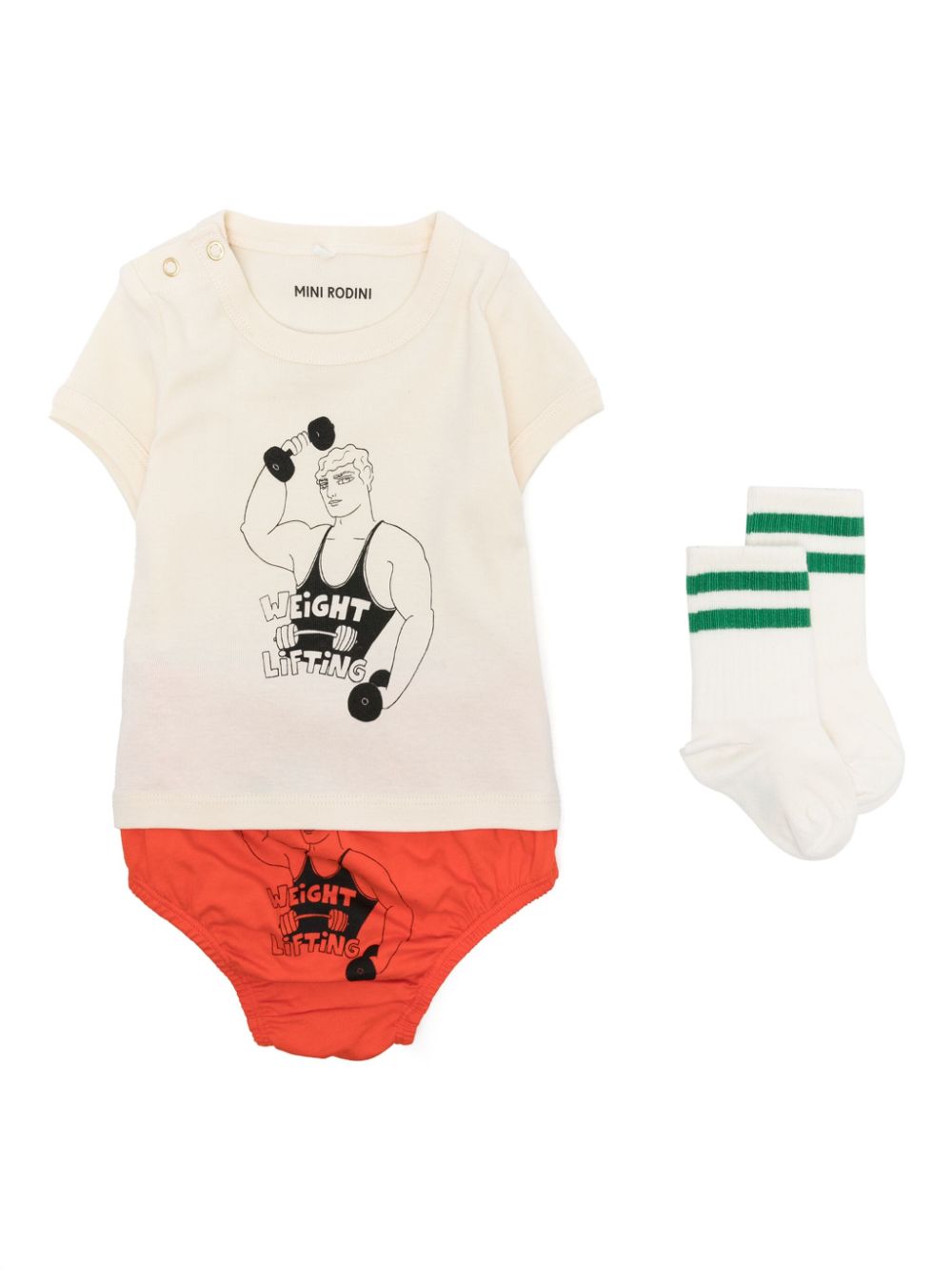 Set bianco/rosso neonato unisex