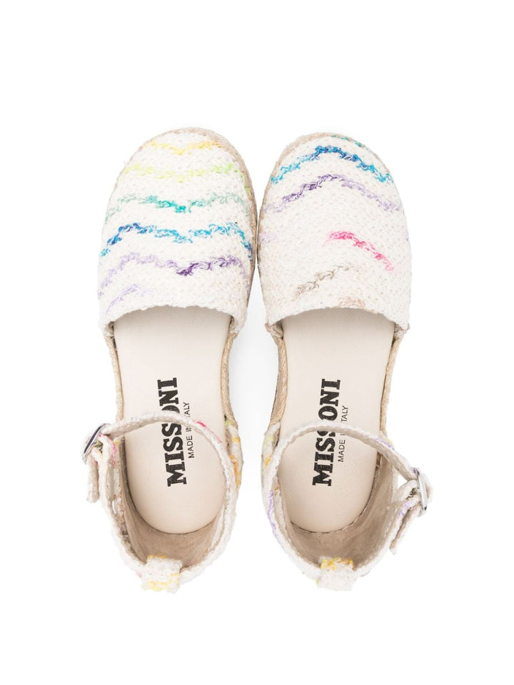Sandales fille blanc/multicolore