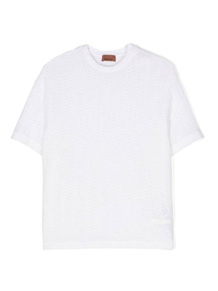 T-shirt garçon blanc