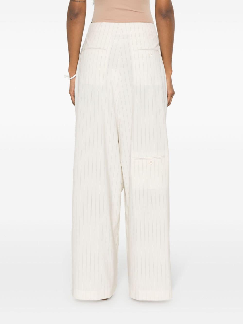 Pantalon femme blanc ivoire