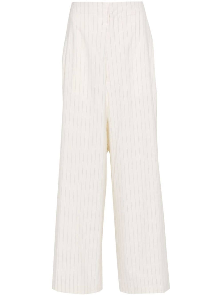 Pantalon femme blanc ivoire