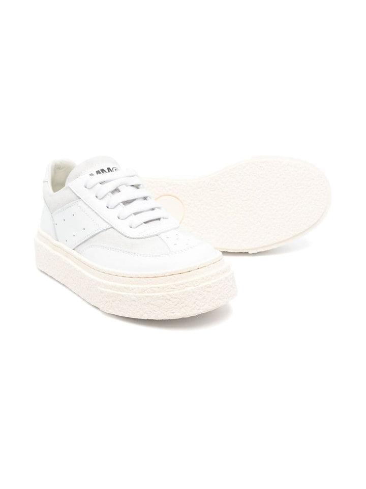 Baskets fille blanc/gris