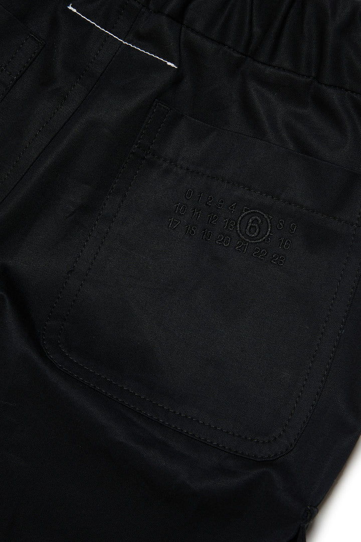 Pantalon cargo noir unisexe