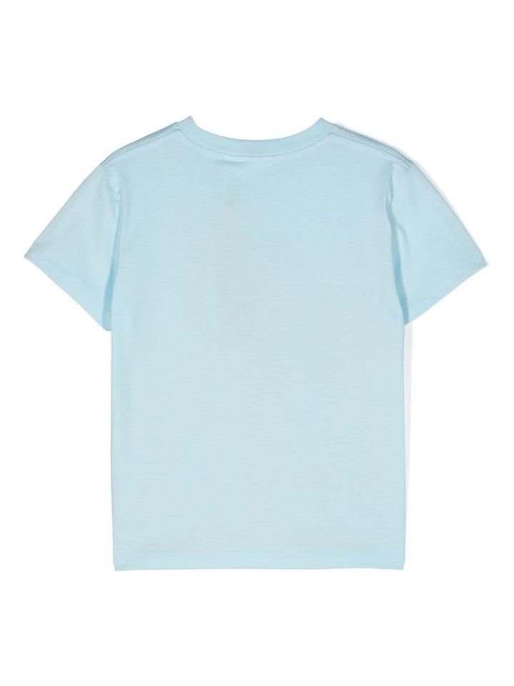 T-shirt celeste/multicolore bambino