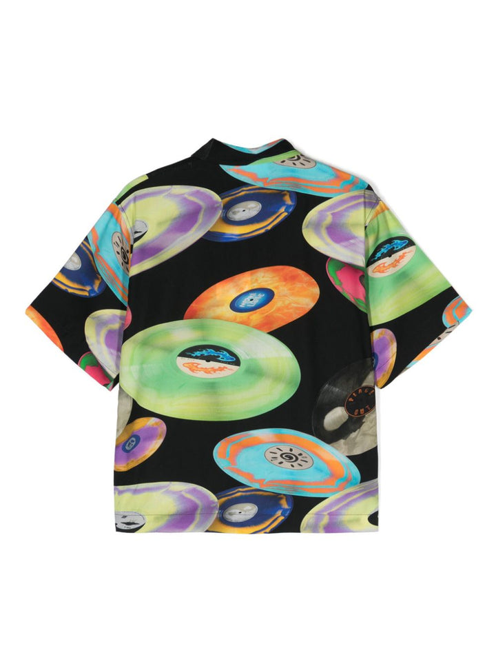 Camicia nero/multicolore bambino