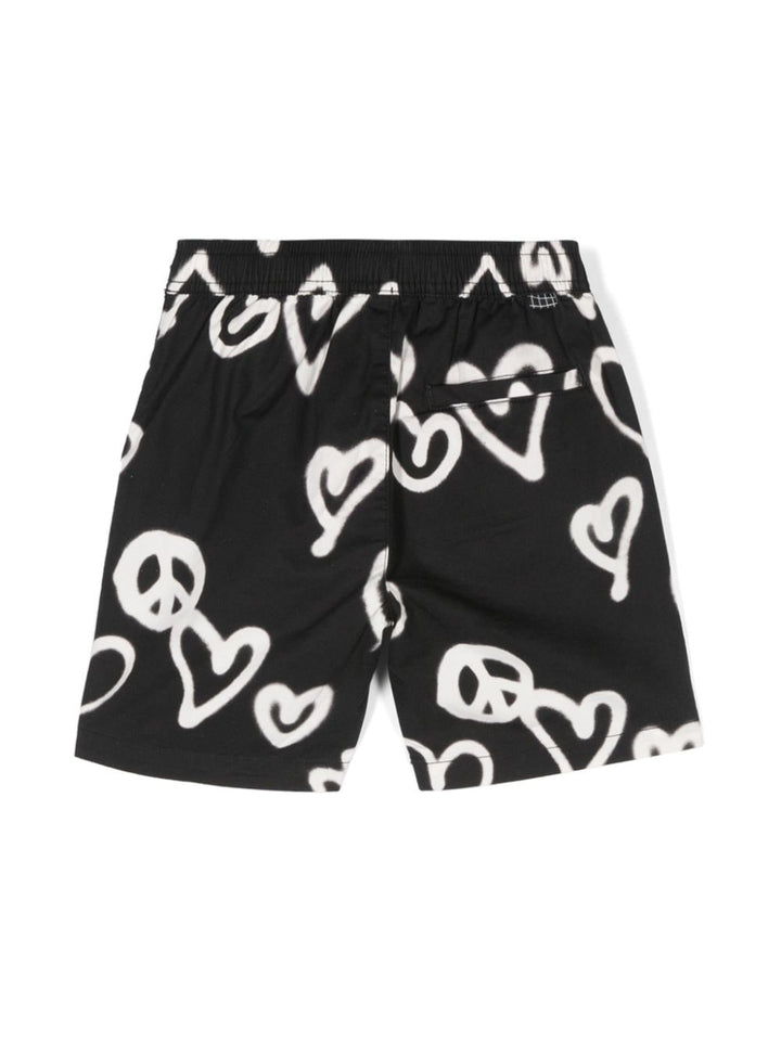 Shorts nero/bianco bambina