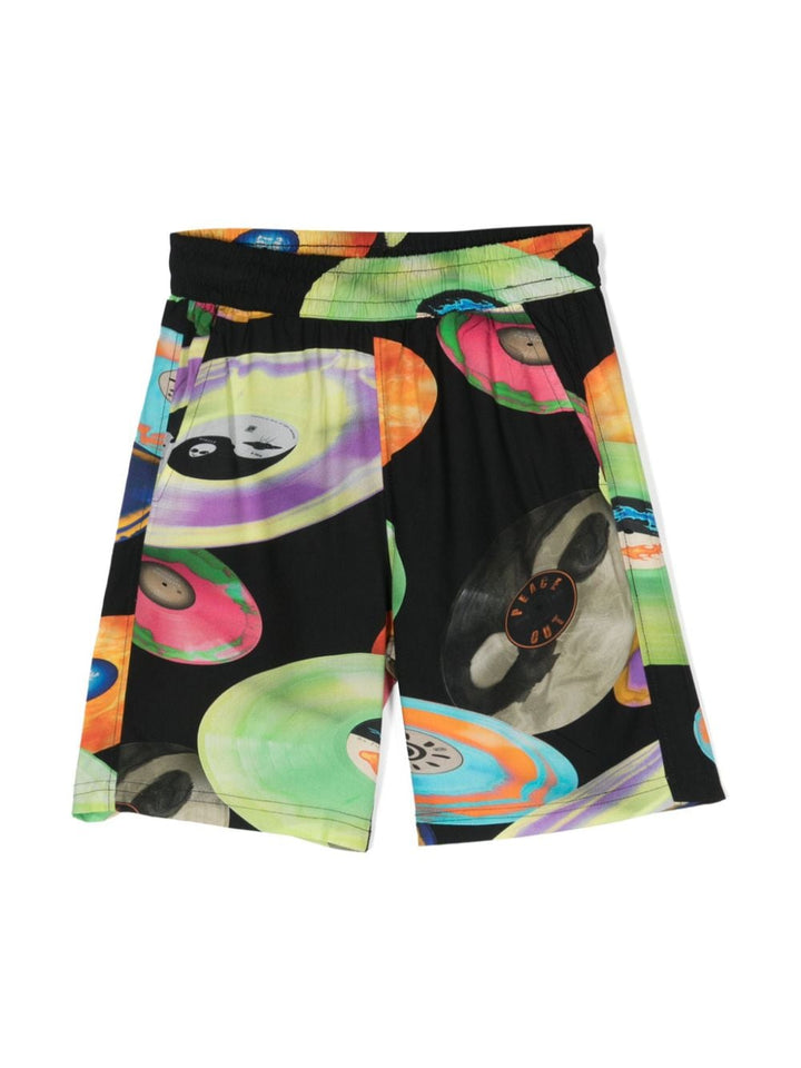 Shorts nero/multicolore bambino