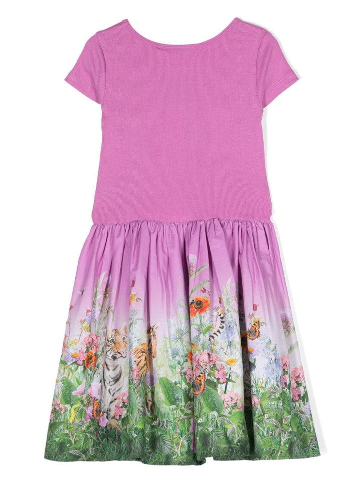 Robe petite fille rose foncé