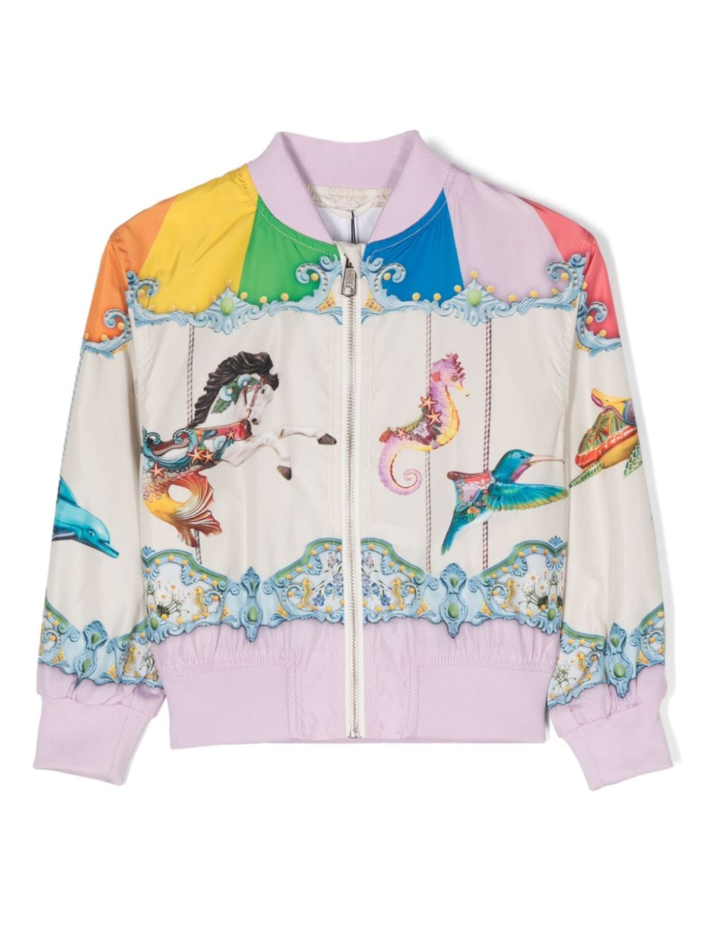 Bomber violet/multicolore pour fille