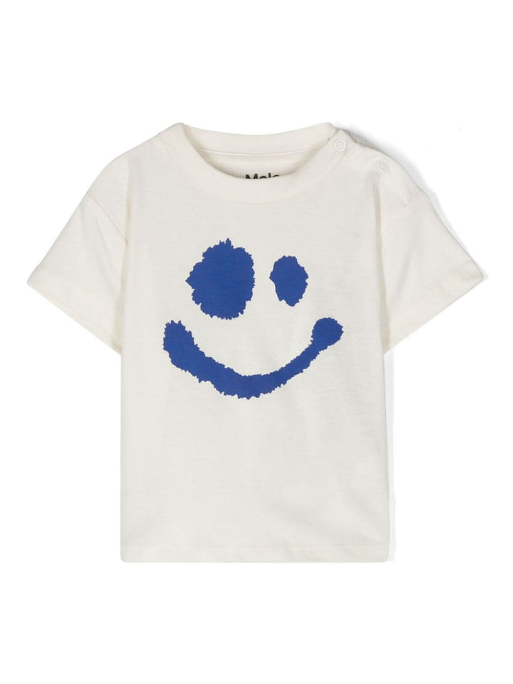 T-shirt blu/bianca neonato