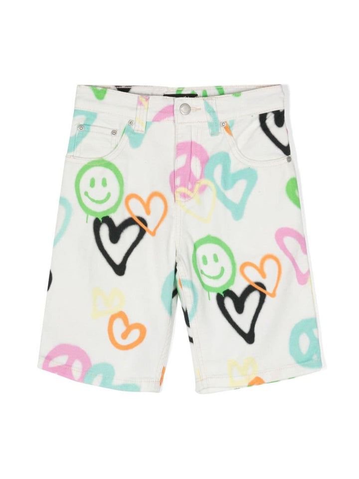 Shorts bianco/multicolore bambino