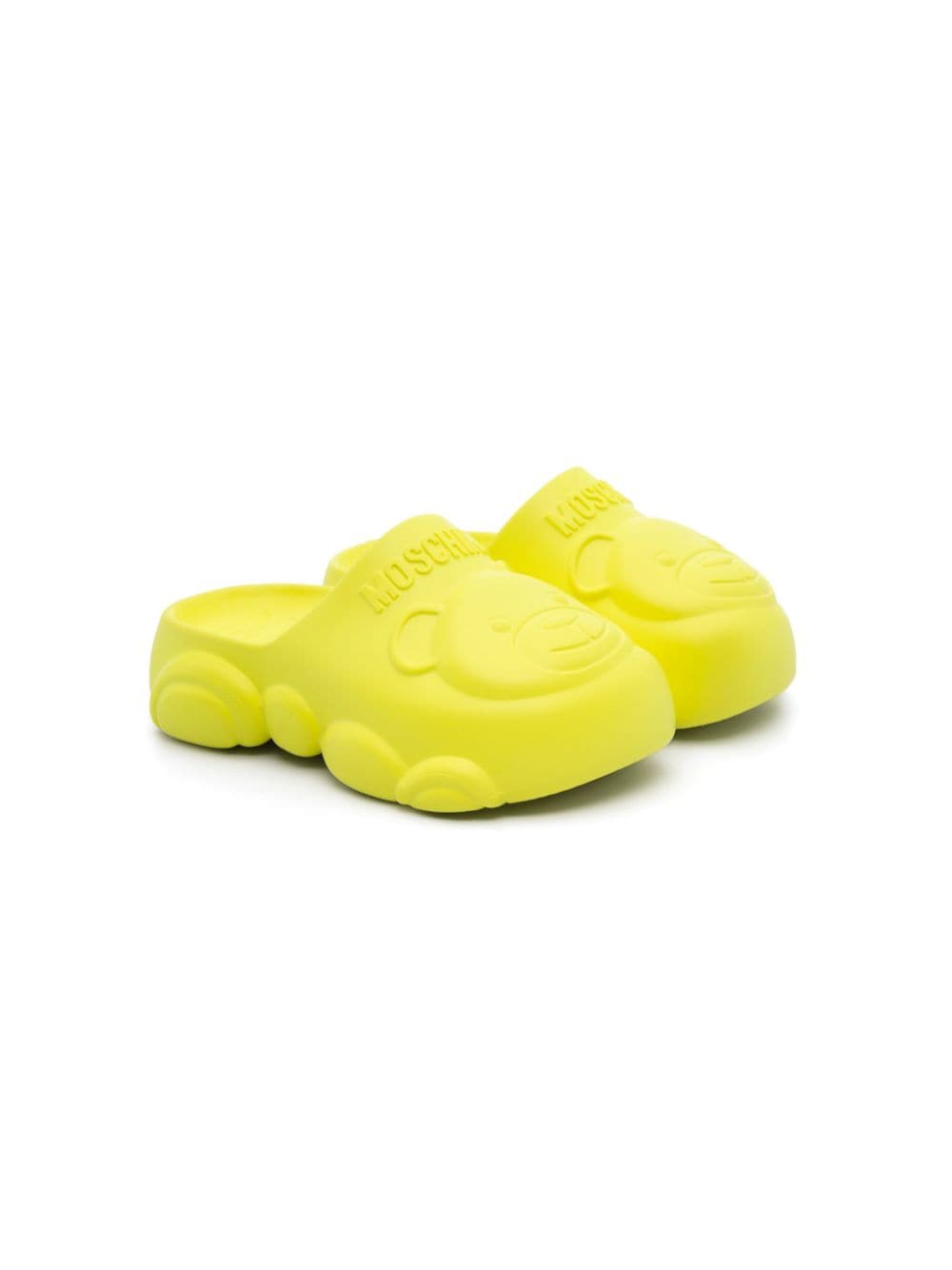 Chaussons fille jaune fluo