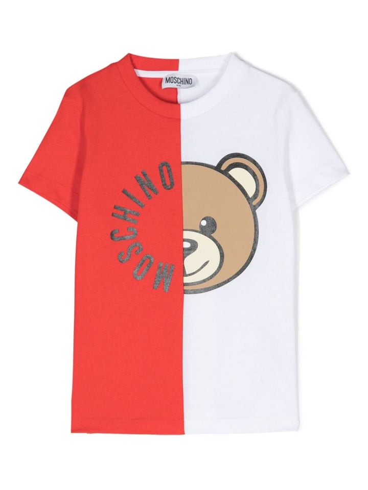 T-shirt bambino rosso/multicolore