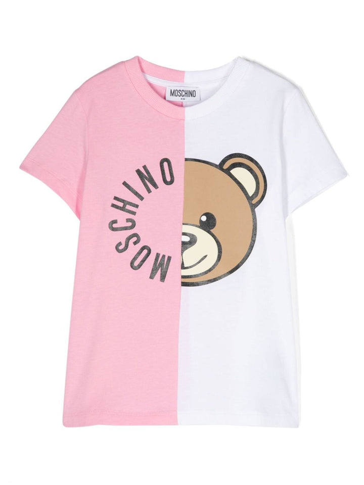 T-shirt blanc/rose pour fille