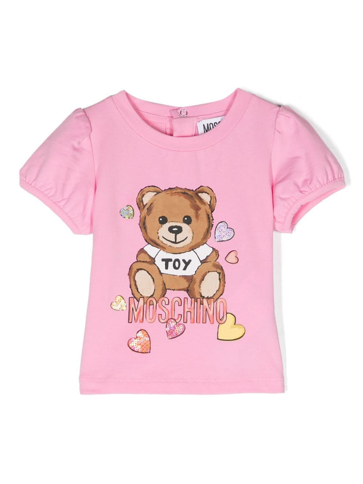 T-shirt bébé fille rose/multicolore