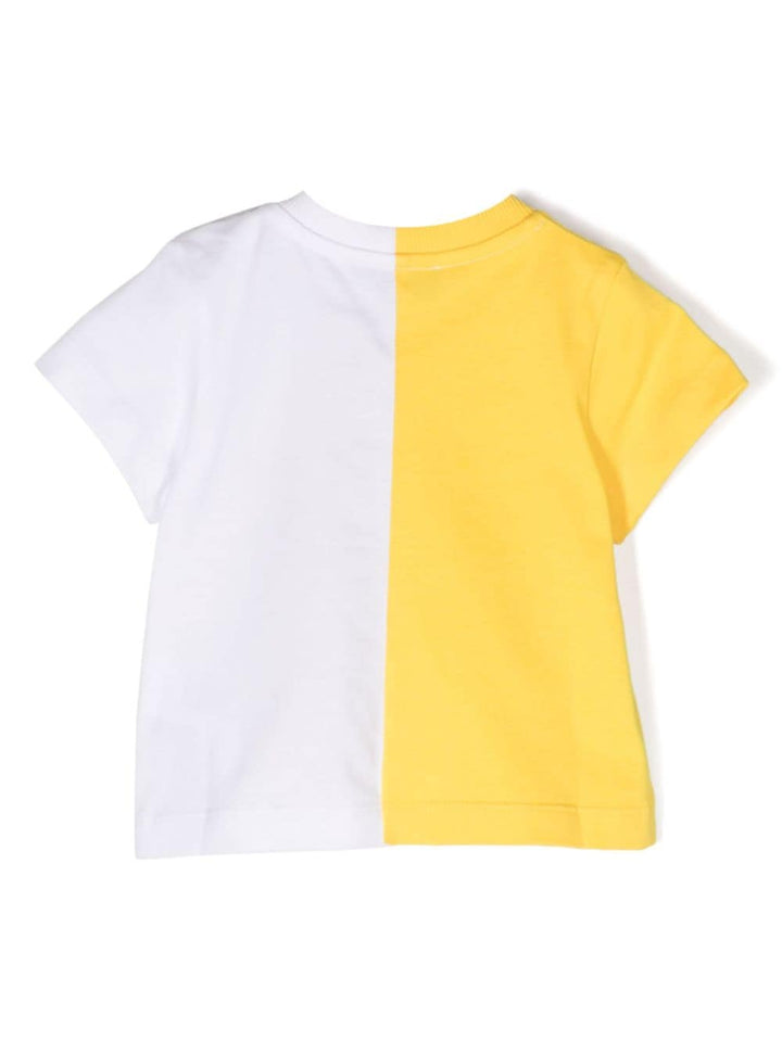 T-shirt bianco/giallo neonato